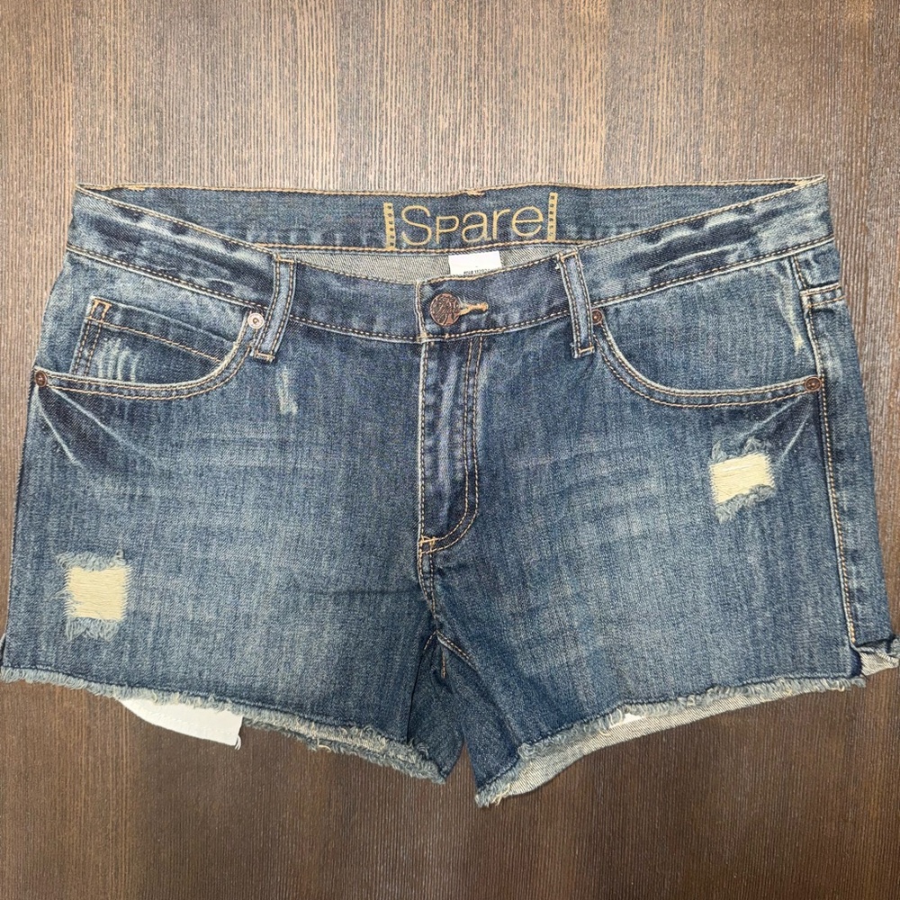 NWT -Spare Blue Distressed Denim Shorts